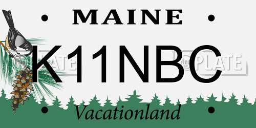 K11NBC Maine License Plate