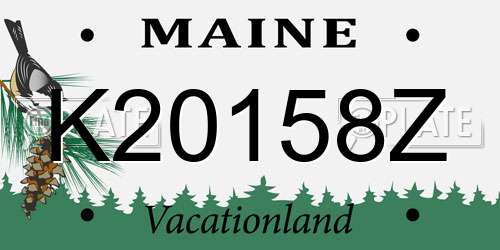 K20158Z Maine License Plate
