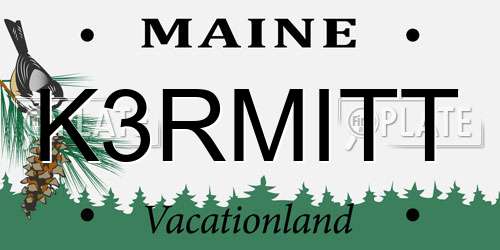 K3RMITT Maine License Plate