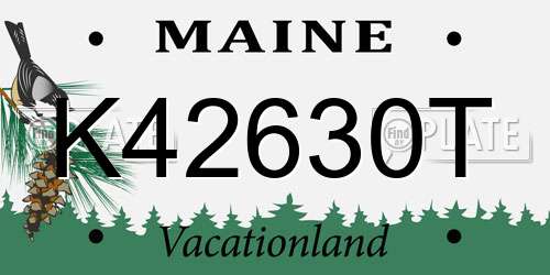 K42630T Maine License Plate