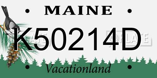 K50214D Maine License Plate