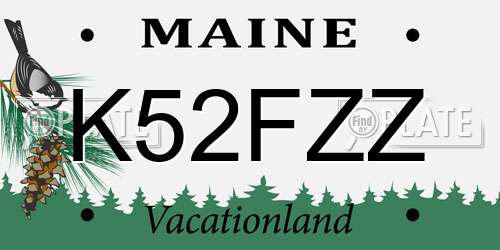 K52FZZ Maine License Plate