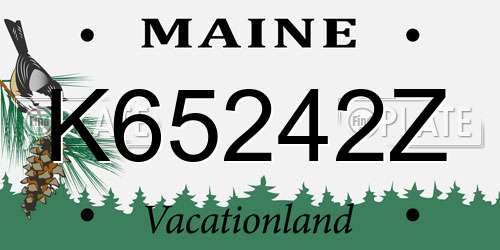 K65242Z Maine License Plate