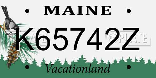 K65742Z Maine License Plate