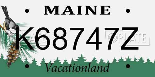 K68747Z Maine License Plate