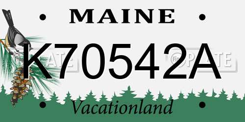 K70542A Maine License Plate