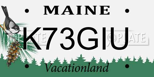 K73GIU Maine License Plate