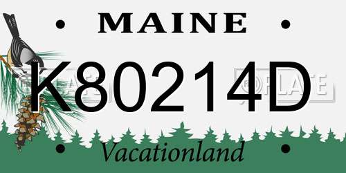 K80214D Maine License Plate