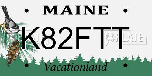 K82FTT Maine License Plate