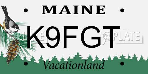 K9FGT Maine License Plate