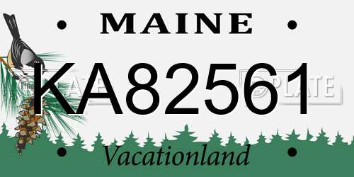 KA82561 Maine License Plate