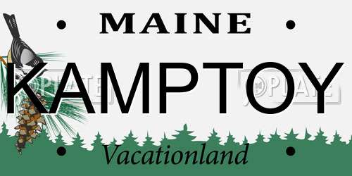 KAMPTOY Maine License Plate