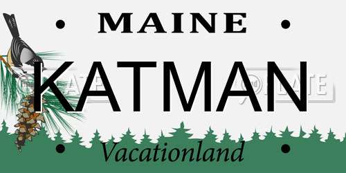 KATMAN Maine License Plate
