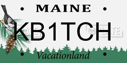KB1TCH Maine License Plate