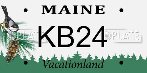 KB24 Maine License Plate