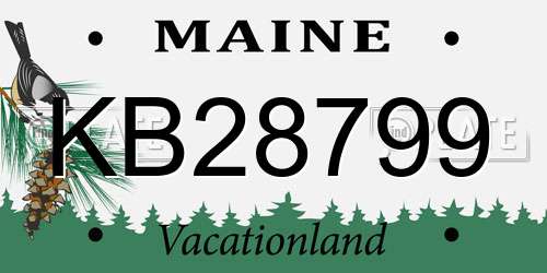KB28799 Maine License Plate