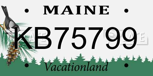 KB75799 Maine License Plate