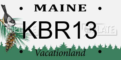 KBR13 Maine License Plate