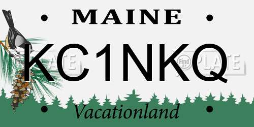 KC1NKQ Maine License Plate