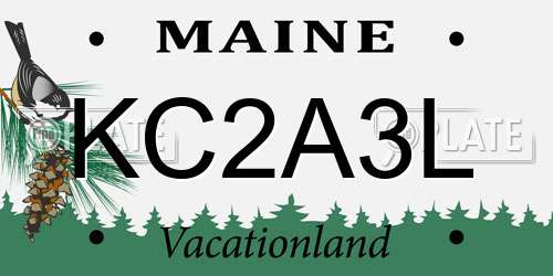 KC2A3L Maine License Plate
