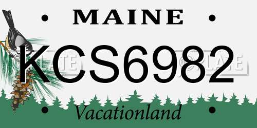 KCS6982 Maine License Plate