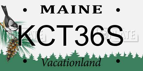 KCT36S Maine License Plate