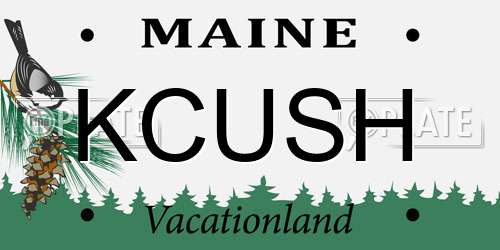 KCUSH Maine License Plate