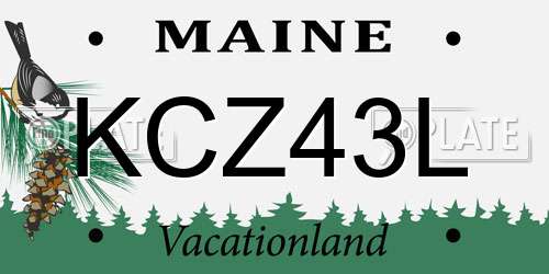 KCZ43L Maine License Plate