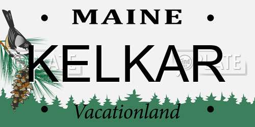 KELKAR Maine License Plate