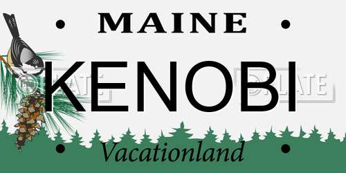 KENOBI Maine License Plate