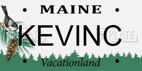 KEVINC Maine License Plate