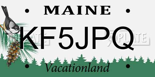 KF5JPQ Maine License Plate
