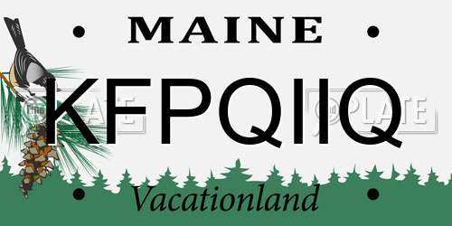 KFPQIIQ Maine License Plate