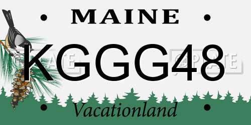 KGGG48 Maine License Plate