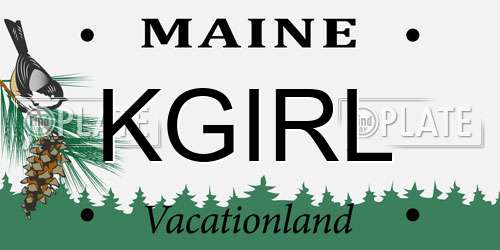 KGIRL Maine License Plate