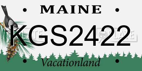 KGS2422 Maine License Plate