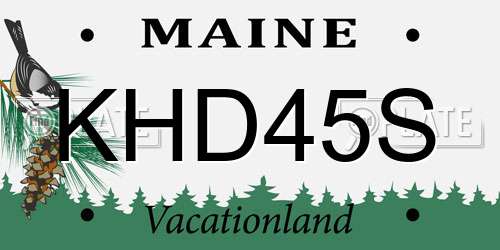 KHD45S Maine License Plate