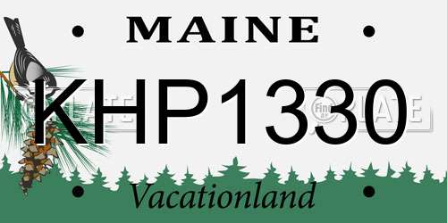 KHP1330 Maine License Plate