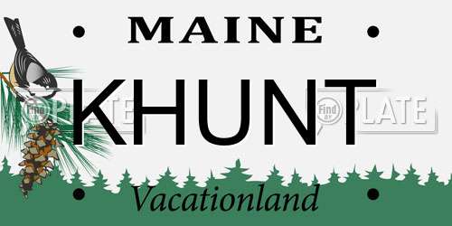 KHUNT Maine License Plate