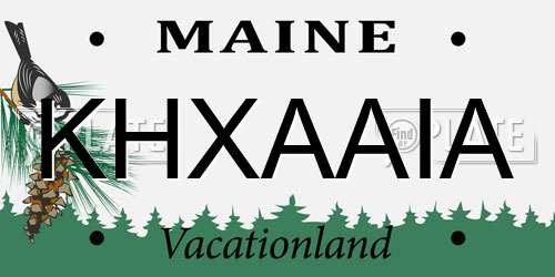 KHXAAIA Maine License Plate