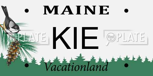 KIE Maine License Plate