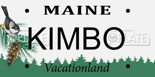 KIMBO Maine License Plate