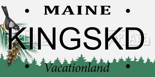 KINGSKD Maine License Plate
