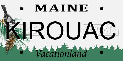 KIROUAC Maine License Plate