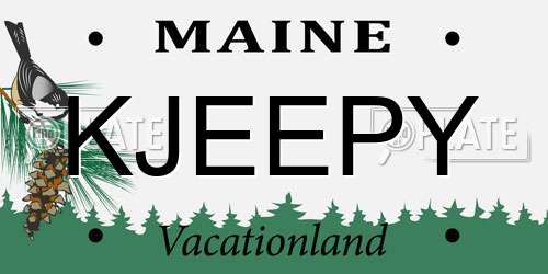 KJEEPY Maine License Plate
