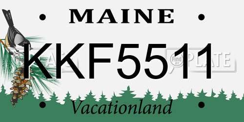 KKF5511 Maine License Plate
