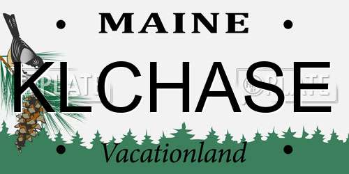 KLCHASE Maine License Plate