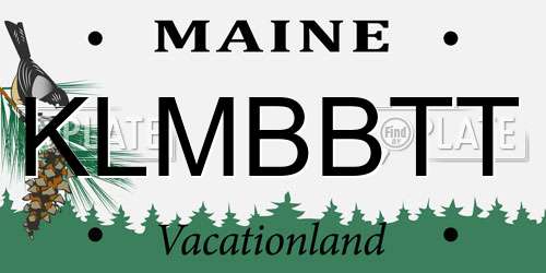 KLMBBTT Maine License Plate