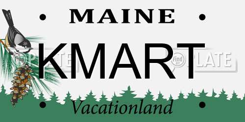 KMART Maine License Plate