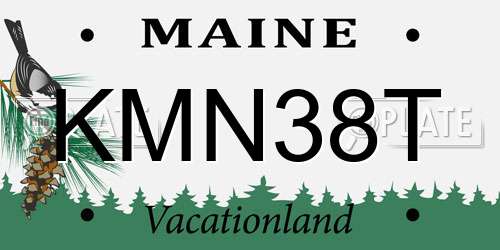 KMN38T Maine License Plate